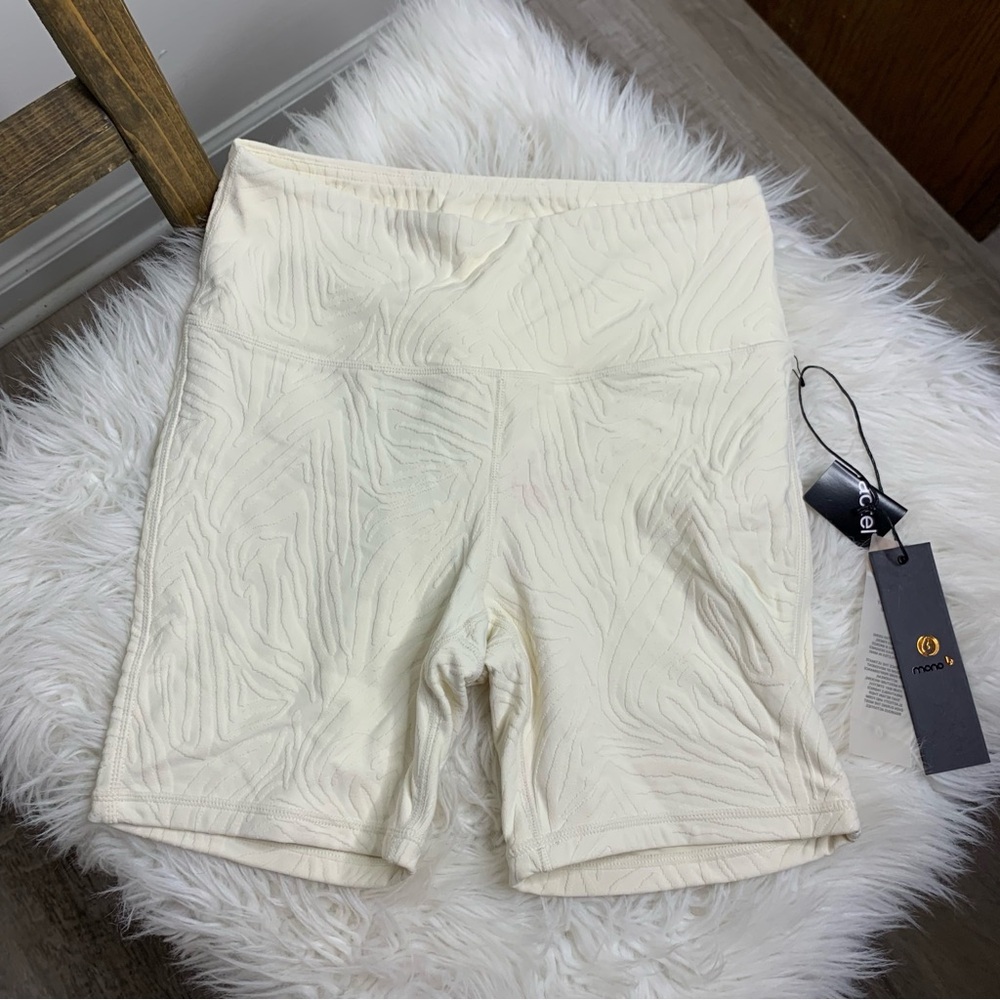 Mono B Textured Zebra Bike Shorts